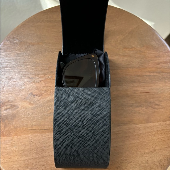 Prada SPR 01V Oversized Cat Eye Sunglasses - Havana Dark Brown Tortoise Shell - Picture 14 of 16